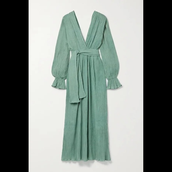 Savannah Morrow The Label's Mahria Maxi Dress with Belt Green Size S - Picture 3 of 15